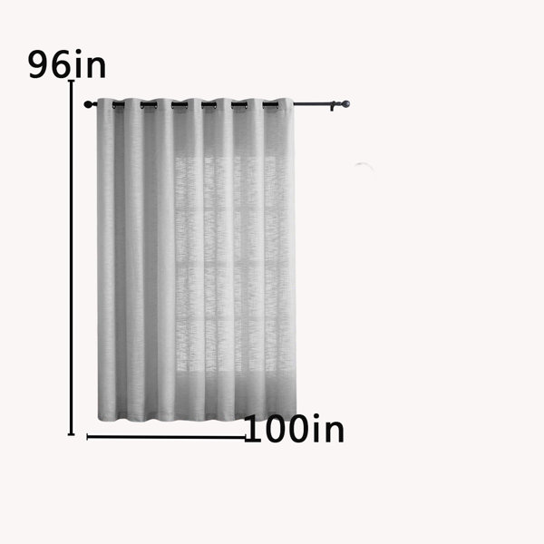 Ebern Designs Debrosse Linen SemiSheer Curtain Panel Wayfair